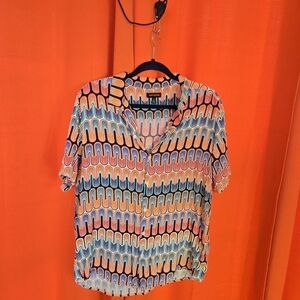 Colorful Geometric Mens Casual Shirt